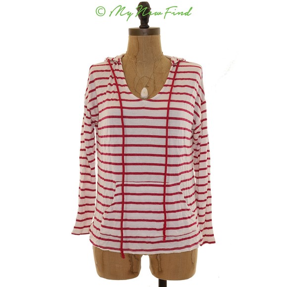 Gibson Converse Chuck Patch Hoodie Sweatshirt Top Size S Pink White EUC B44 - Picture 1 of 3